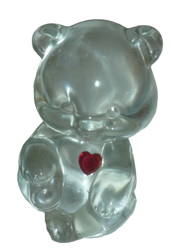 Fenton art glass - glass, bear